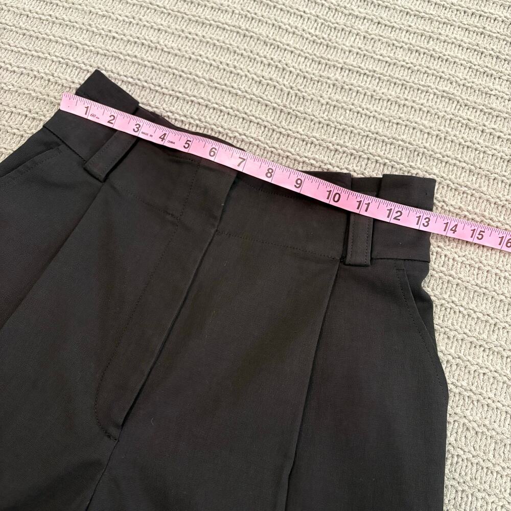 A.L.C. Black Pleated High Rise Pants Women's Size 2 Career Office Quiet Luxury - Picture 8 of 10